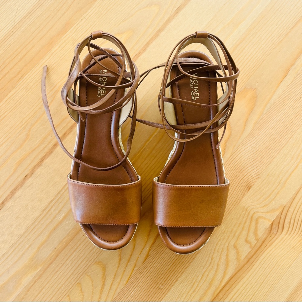 Michael Kors Margie Lace-up Flatform Espadrille Sandals